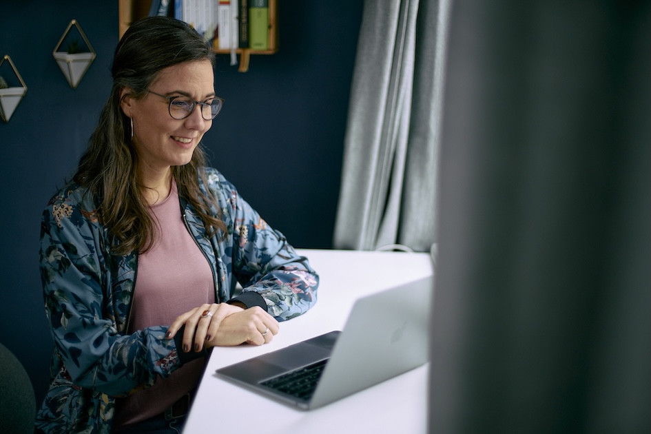 Online Coaching am Laptop